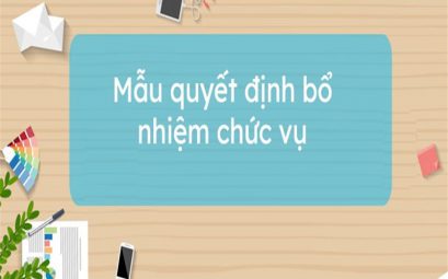 Mẫu quyết định bổ nhiệm